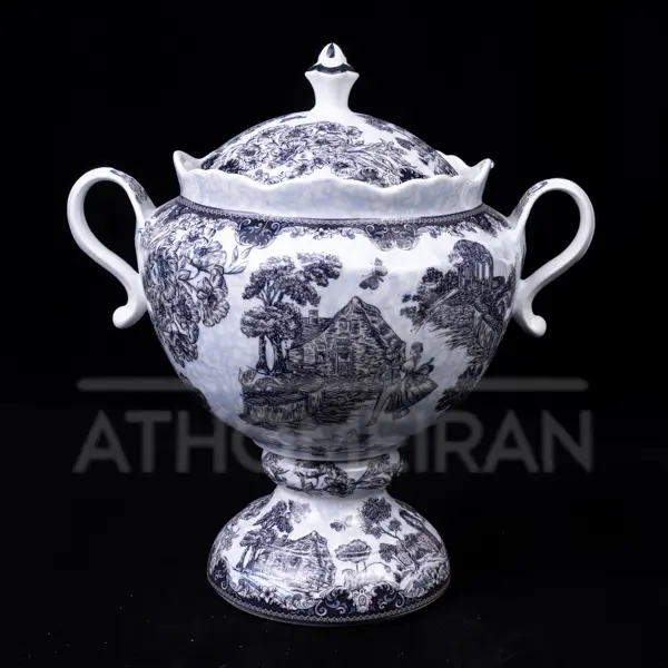 شکلات خوری پایه دار چینی باواریا